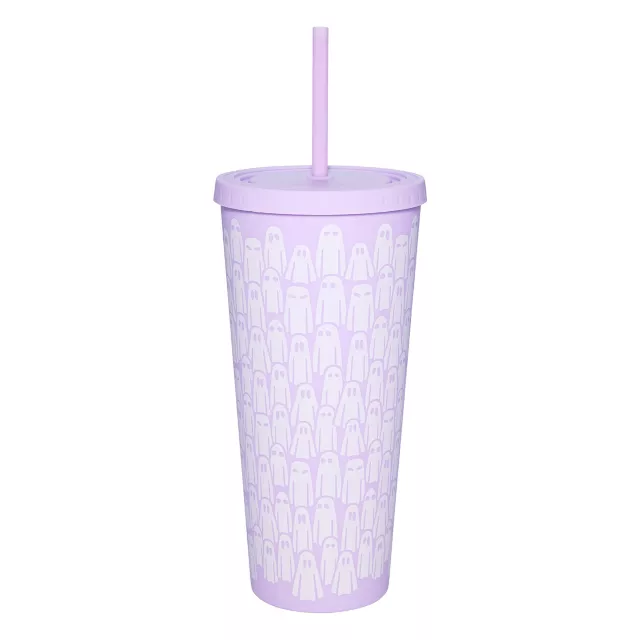 Purple Ghost Cup with Straw - 20 oz.