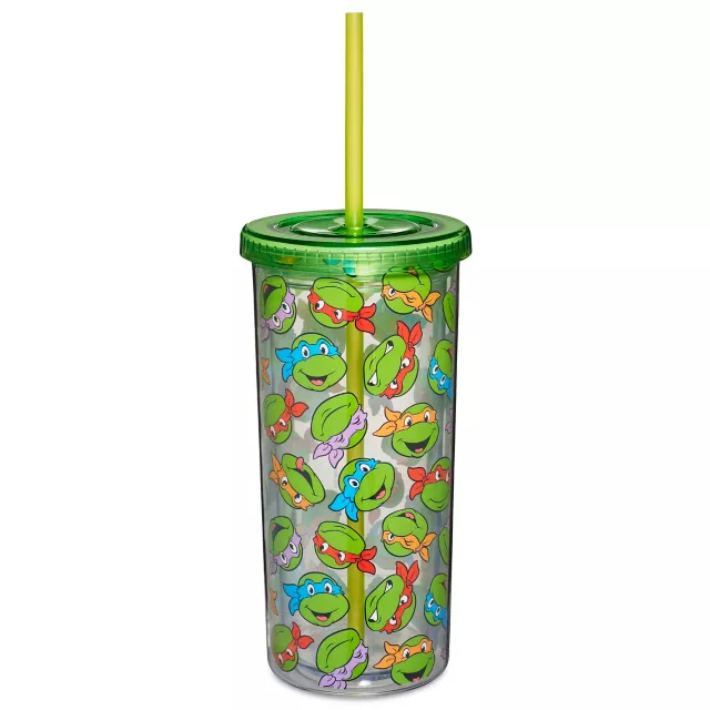 Classic Ninja Turtles Faces Cup with Straw 20 oz. - Teenage Mutant Ninja Turtles