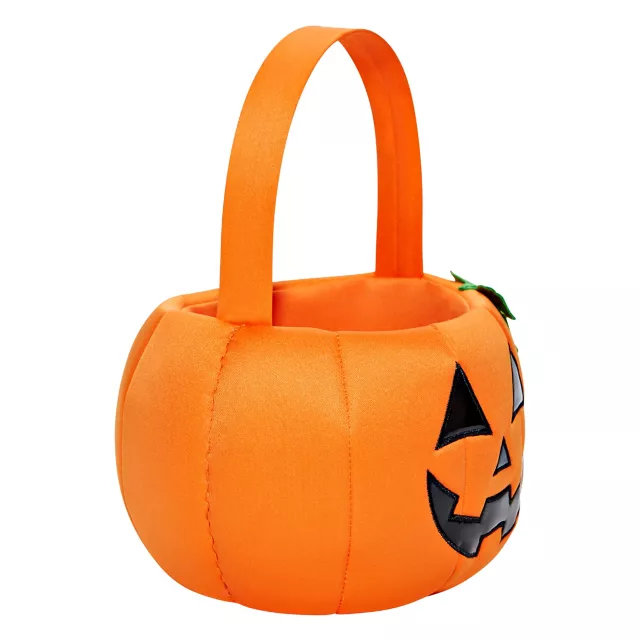 Light-Up Pumpkin Plush Treat Bucket