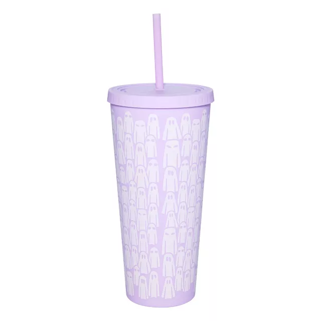 Purple Ghost Cup with Straw - 20 oz.