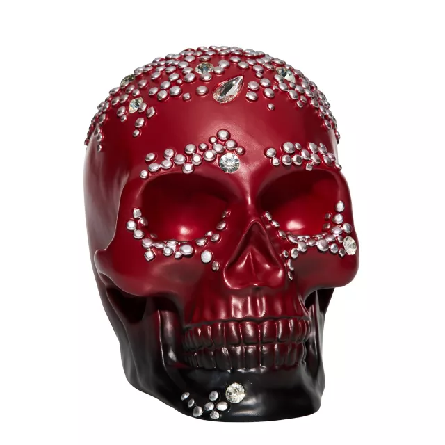 Red Ombre Bedazzled Skull