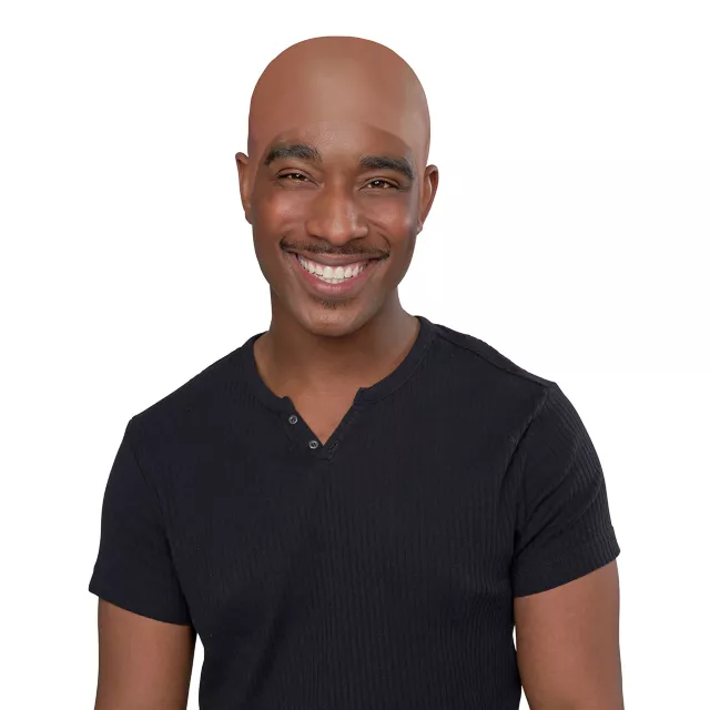 Dark Brown Bald Cap