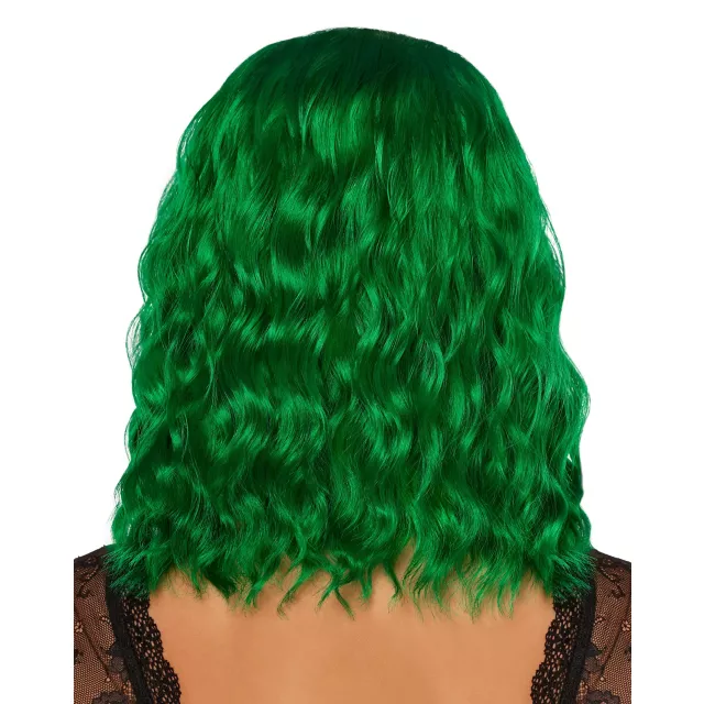 Green Wavy Curls Wig