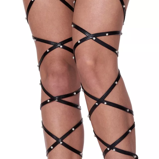 Black Fallen Angel Leg Wraps