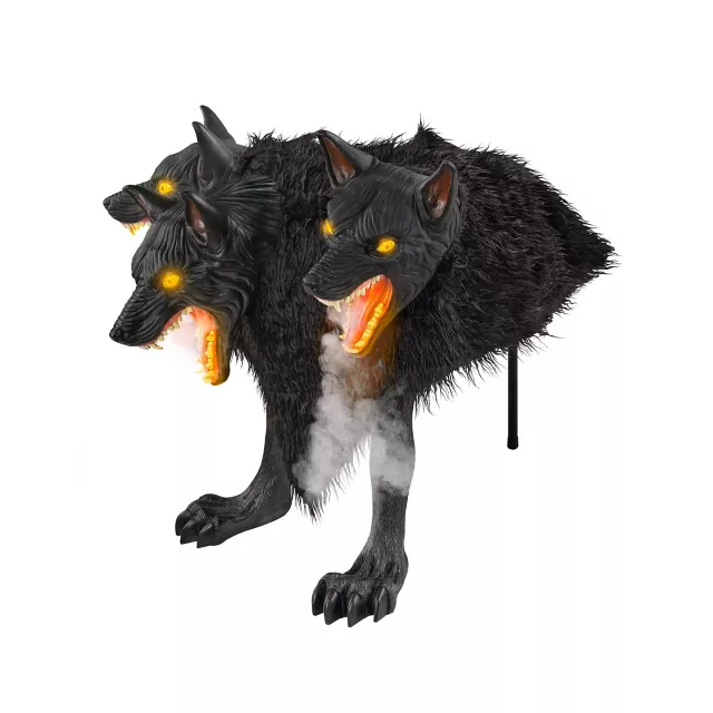 2 Ft 7 In Cerberus Three Headed Dog Animatronic