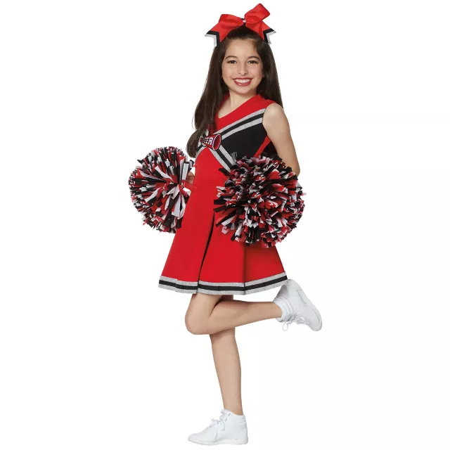 Kids Red and Black Cheerleader Costume