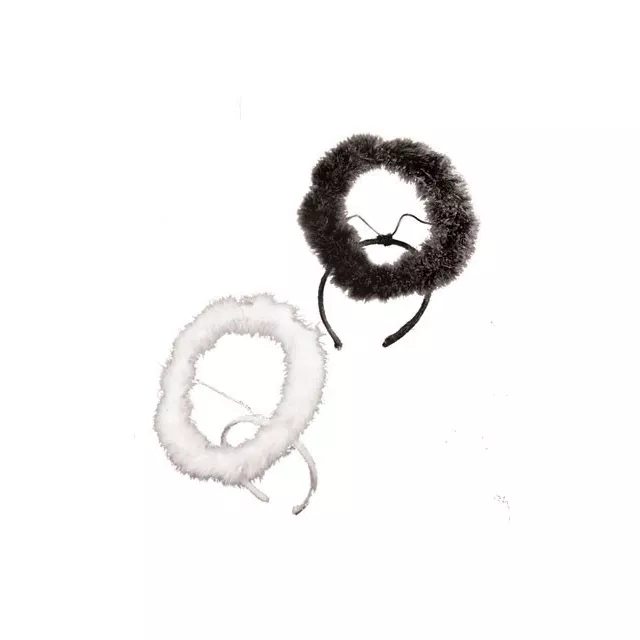 White Faux Marabou Halo