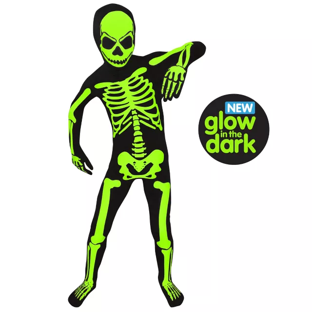 Kids Glow In The Dark Skeleton Morphsuit Costume