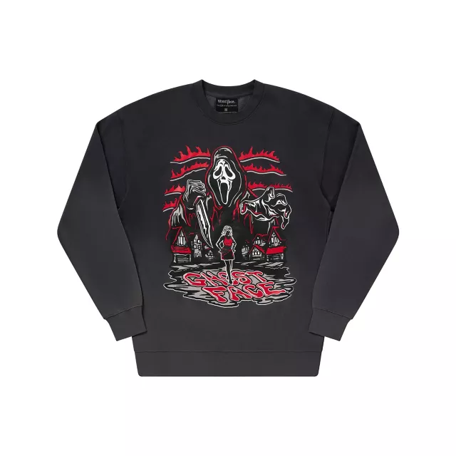 Ghost Face Ombre Crewneck Sweatshirt
