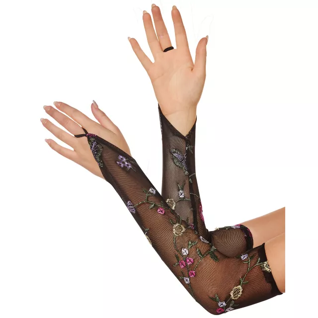 Grunge Fairy Embroidered Gloves