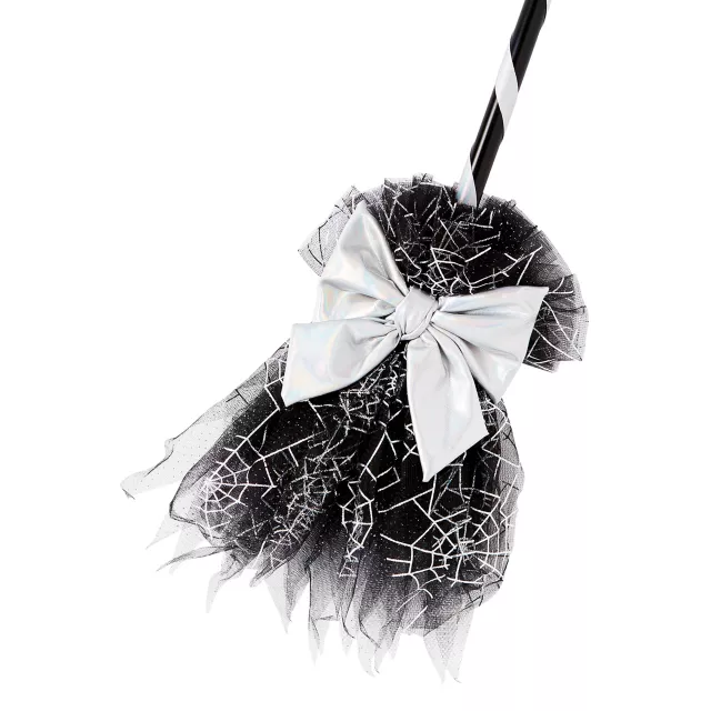 Deluxe Silver Witch Broom