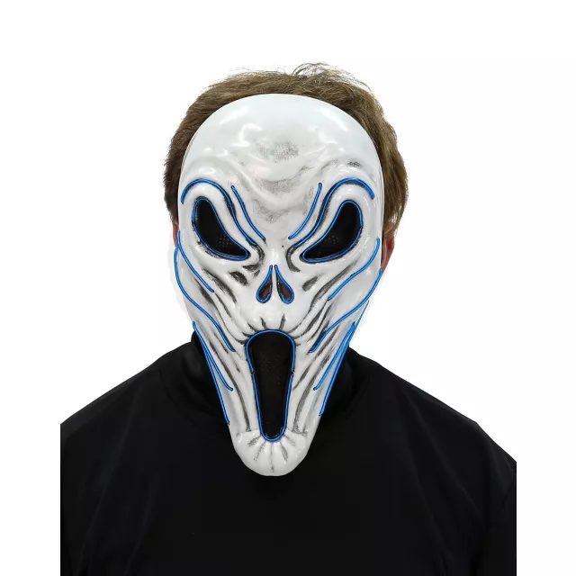 Light-Up EL Wire Phantom Half Mask