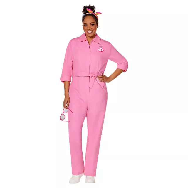 Adult Plus Size Pink Power Jumpsuit - Barbie the Movie