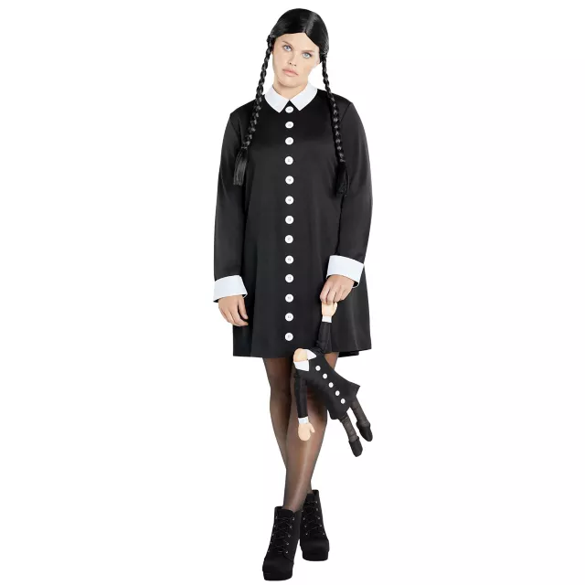 Adult Wednesday Addams Plus Size Costume - The Addams Family