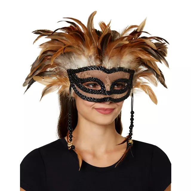 Witch Doctor Feather Eye Mask