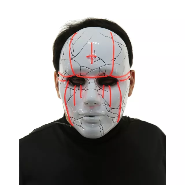 Light-Up EL Wire Evil Priest Half Mask