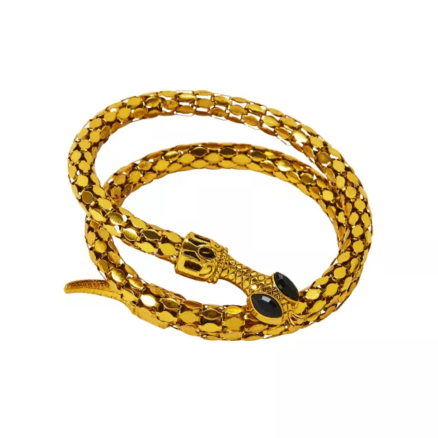 Goldtone Roman Snake Cuff