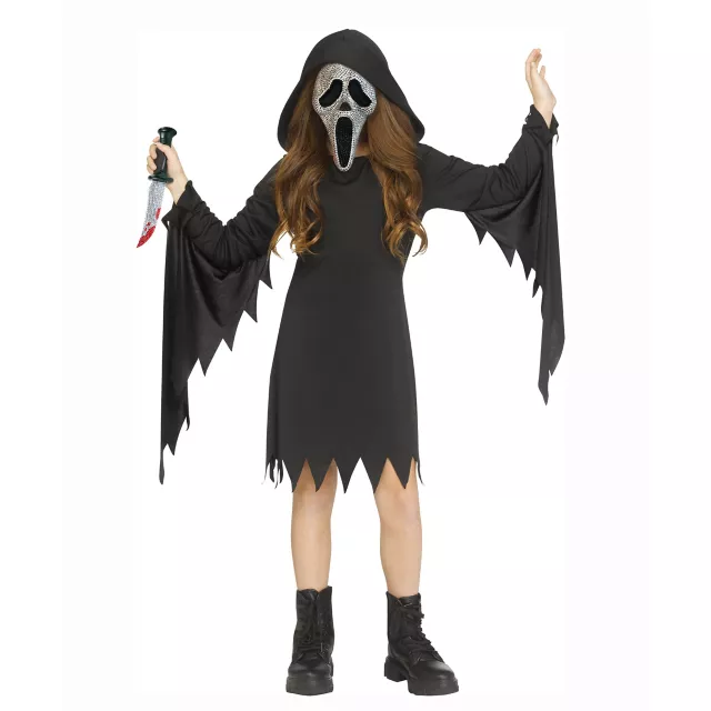 Kids Bling Ghost Face Dress Costume