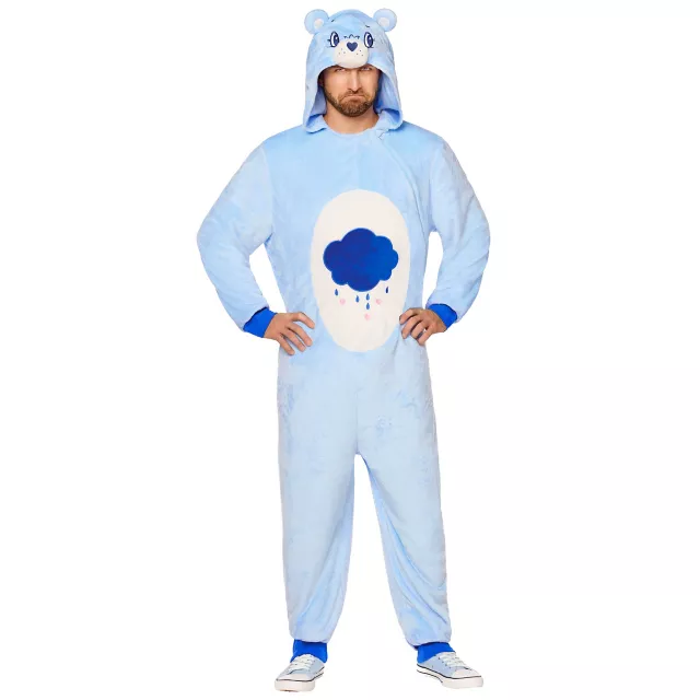 Adult Grumpy Bear Jumpsuit Costume - Care Bears