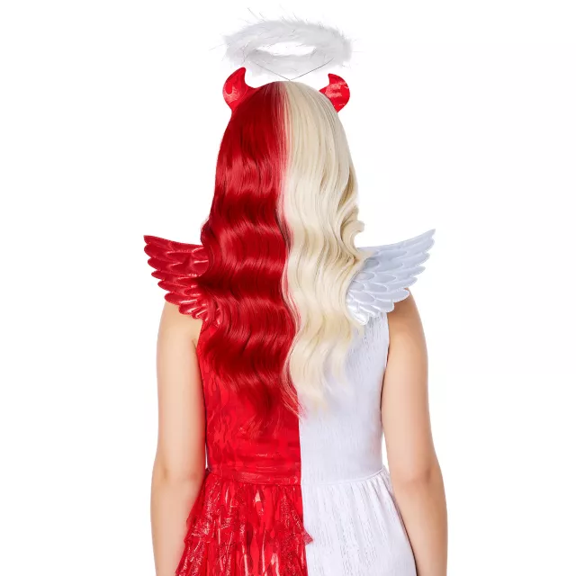 Heat Resistant Angel and Devil Split Wig