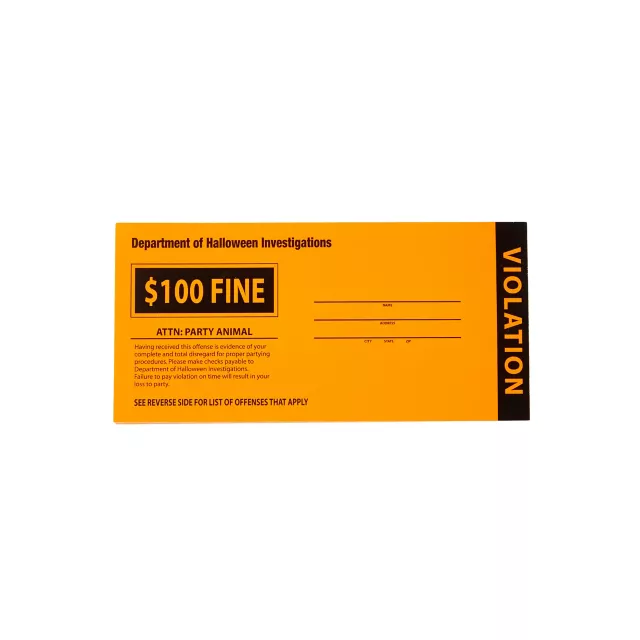 Halloween Party Violation Tickets
