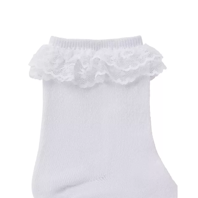 White Lace Top Ankle Socks