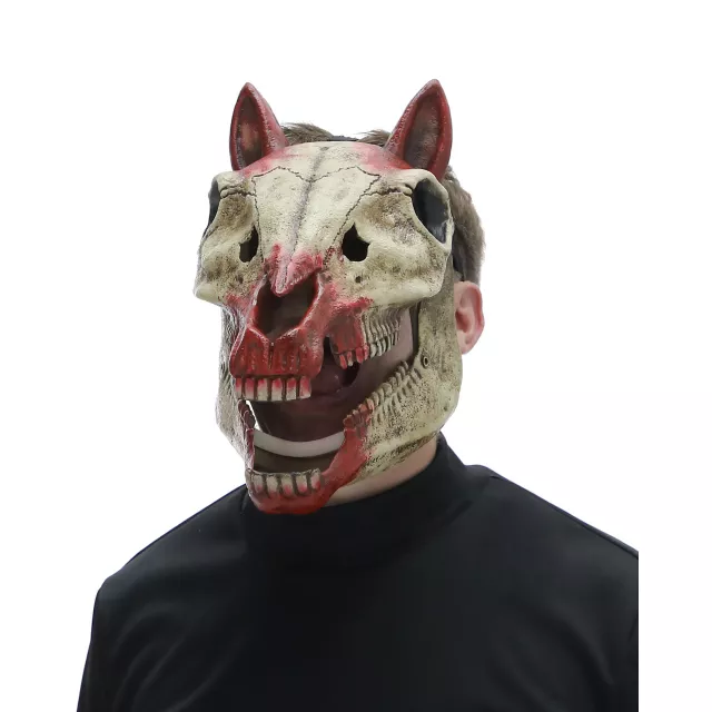 Bloody Skeletal Horse Half Mask