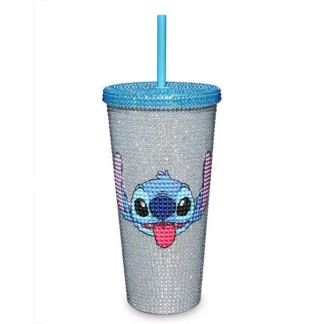 Rhinestone Stitch Cup with Straw 20 oz. - Lilo & Stitch
