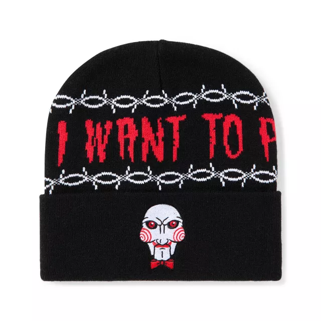 Billy I Want To Play Cuff Beanie Hat - Saw