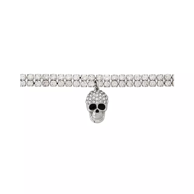 Skeleton Rhinestone Choker Necklace