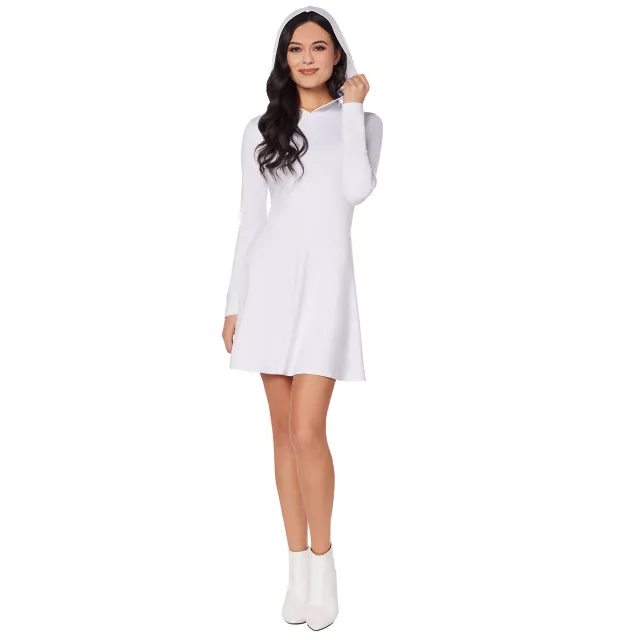 Adult White Long Sleeve Dress