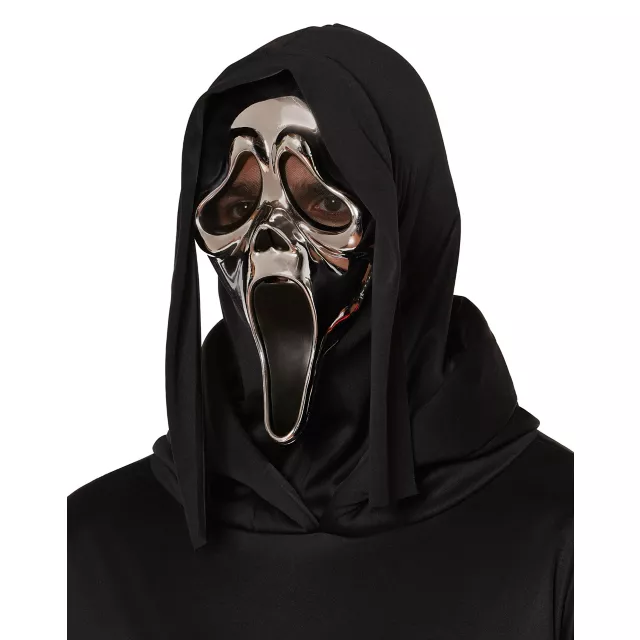 Chrome Ghost Face Full Mask