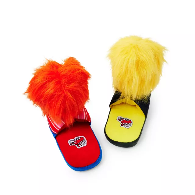 Chucky and Tiffany Plush Slippers  - Chucky