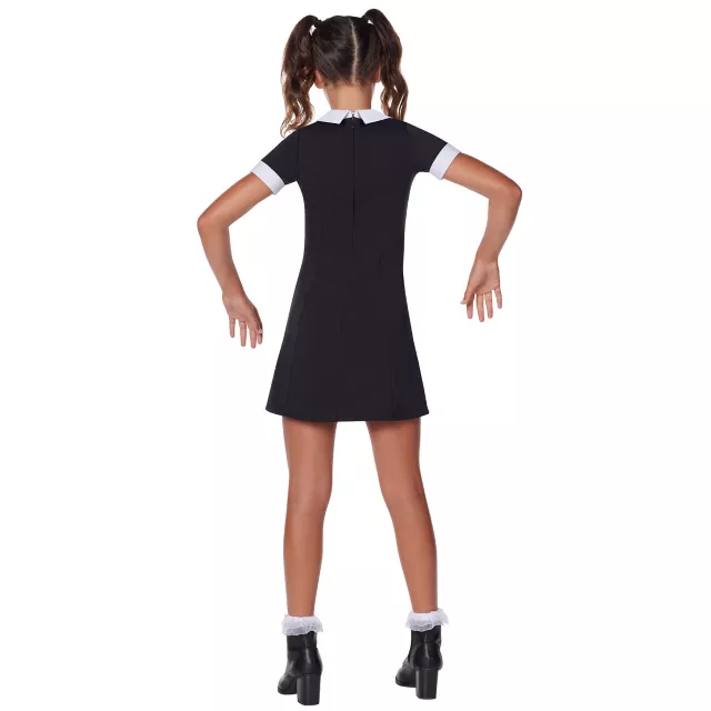 Kids Black and White Peter Pan Collar Dress