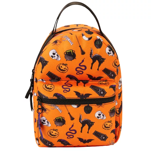 Halloween Icons Orange Backpack