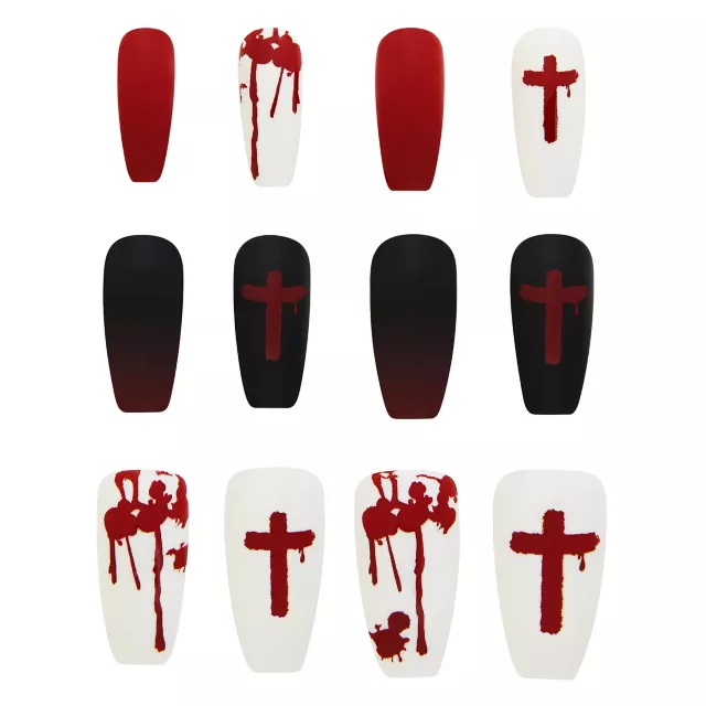 Bloody Cross Press On Nails