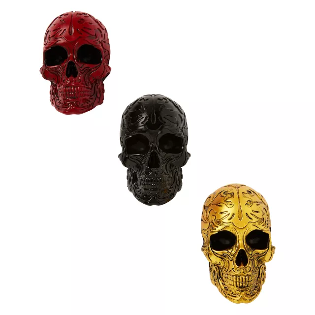 Gothic Noir Skull Wall Décor- 3 Pack
