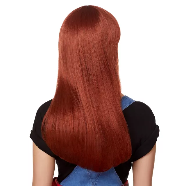 Long Auburn Wig with Bangs