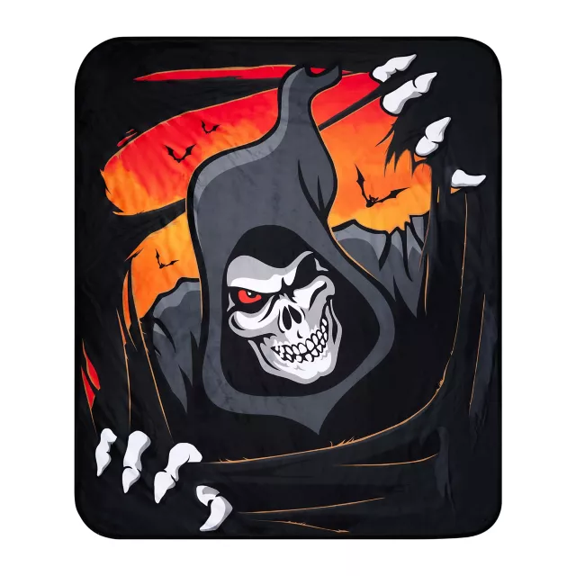 Spirit Halloween Reversible Reaper Fleece Blanket