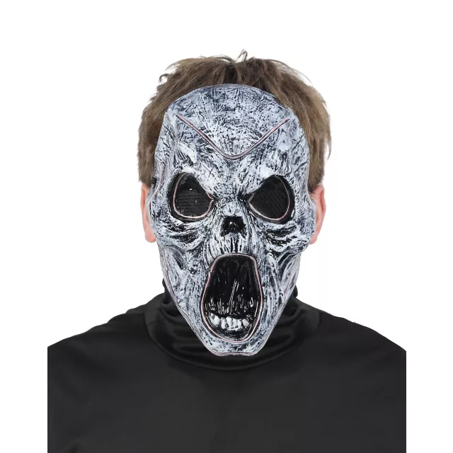 Light-Up EL Wire Wailing Spirit Half Mask