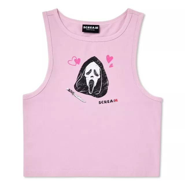 Pink Ghost Face Tank Top and Shorts Set - Scream