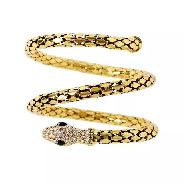 Goldtone Roman Snake Cuff