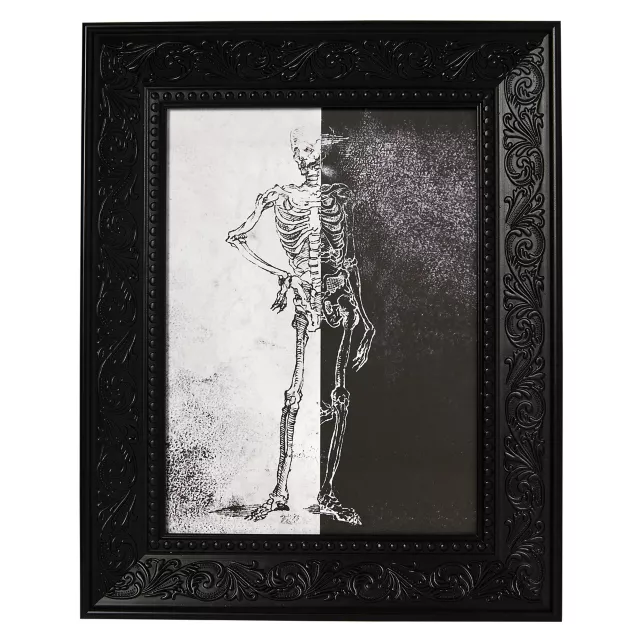 Gothic Noir Skeleton Framed Picture