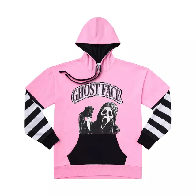 Ghost Face Slash Layered Hoodie