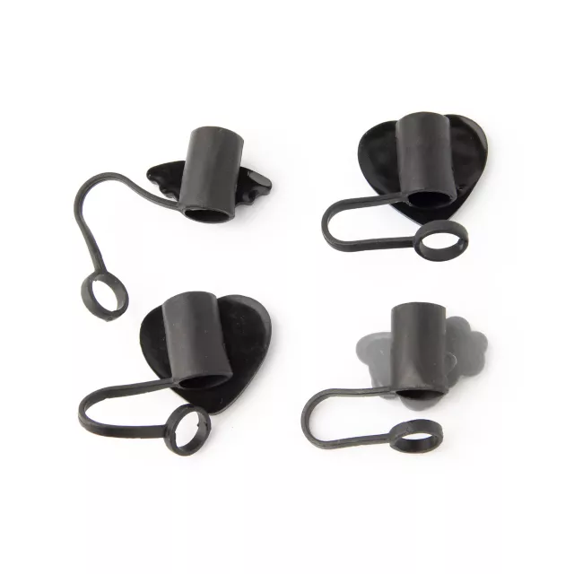 Multi-Pack Gothic Heart Straw Toppers - 4 Pack