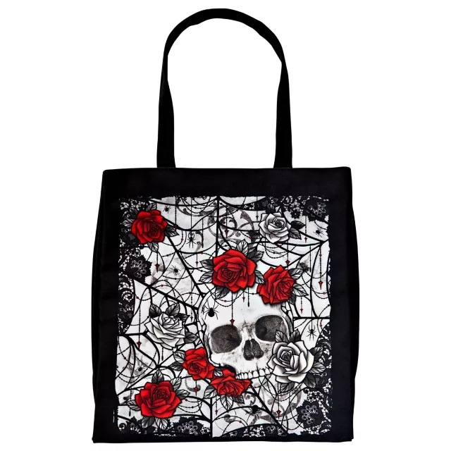 Skull and Roses Tote Bag