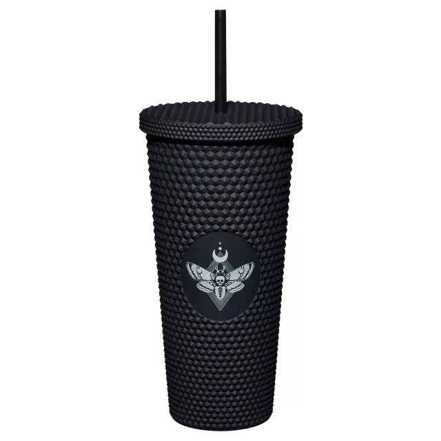 Studded Death Moth Cup with Straw - 20 oz.