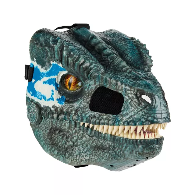 Blue Moving Mouth Half Mask - Jurassic Park