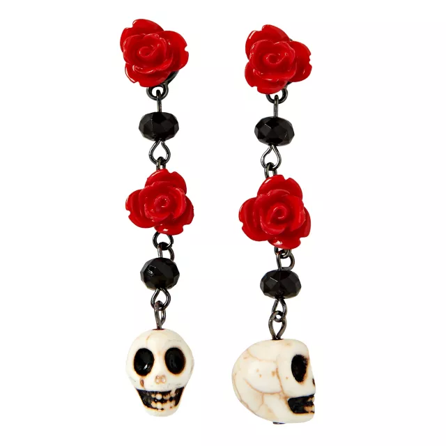 Day of The Dead Skull Dangle Earrings