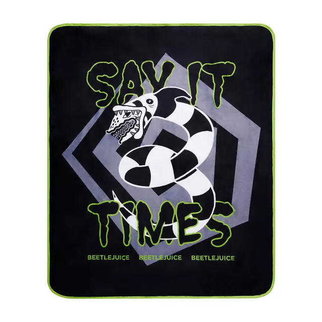 Say It Three Times Sandworm Fleece Blanket - Beetlejuice